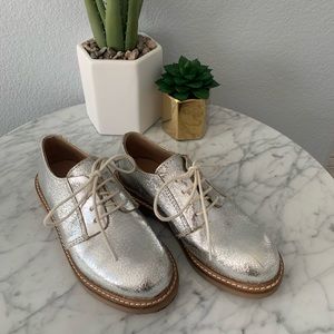 Zara Girls silver shoe Size 1